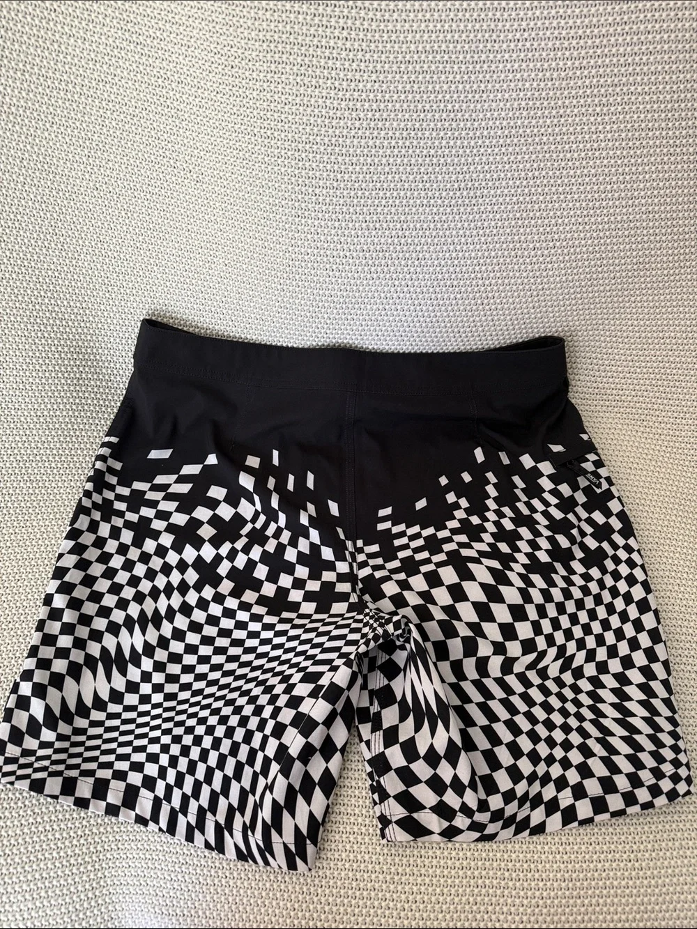 Vans Black & White Distorted Checkerboard Swim Trunks. Never Worn!! - Picture 2 of 2